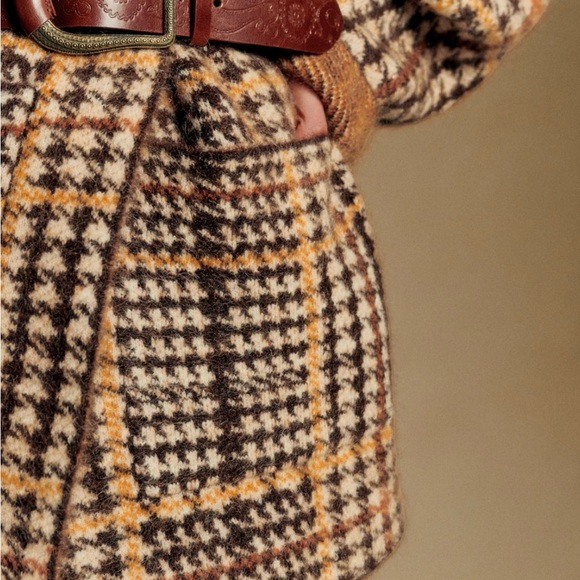 Sezane Oscar Jacket Brown Houndstooth Size 1 NWT - Picture 3 of 10